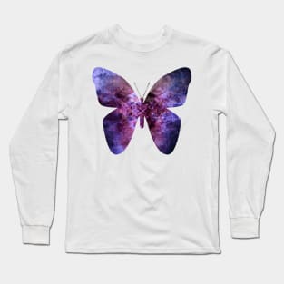 Purple grunge butterfly Long Sleeve T-Shirt